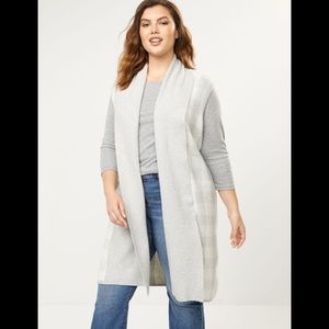 🆕NEW! Buffalo Check Plaid Open Front Sweater Cardigan Duster Vest